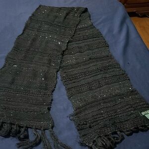 57 inch long black sequins scarf